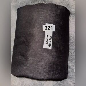 QUINCE BLACKOUT EUROPEAN LINEN CURTAIN PANEL DARK GRAY (1) 48 X 96 L - NWOT